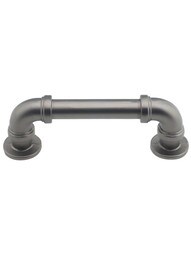 Steampunk Drawer Pull - 3 inch Center-to-Center in Graphite.