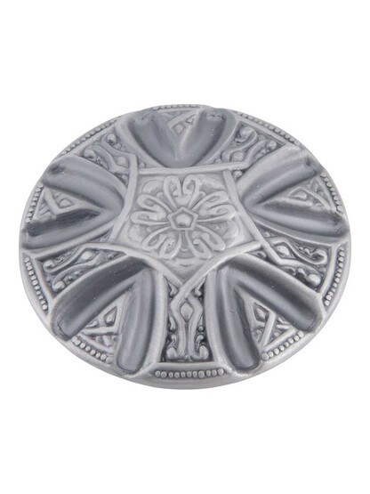 Alternate View of Maltese Cabinet Knob - 1 11/16 inch Diameter.