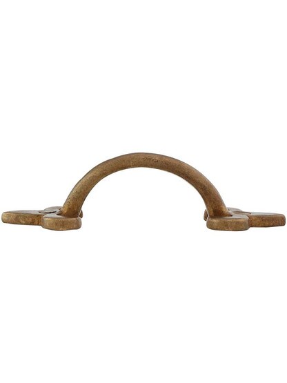 Alternate View of Arched Handle Bronze Fleur-de-Lis 4-Inch Cabinet Pull.