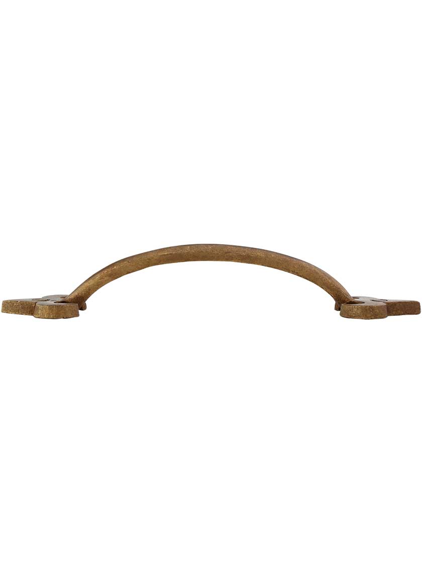 Alternate View of Arched Handle Bronze Fleur-de-Lis 6-Inch Cabinet Pull.