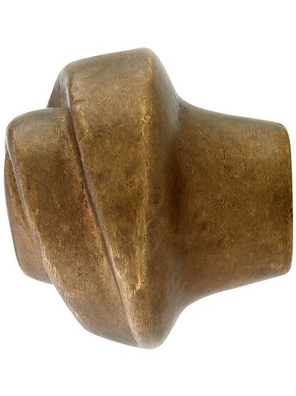 Alternate View of Bronze Rose Cabinet Knob.