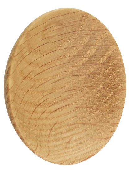 Everton Concave Wood Cabinet Knob - 2 9/16 inch Diameter in Oak.