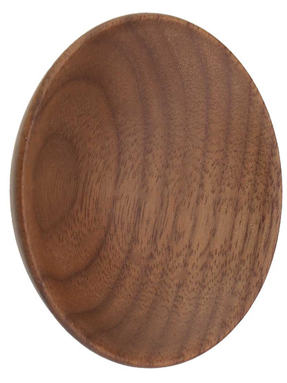 Everton Concave Wood Cabinet Knob - 2 9/16 inch Diameter in Walnut.