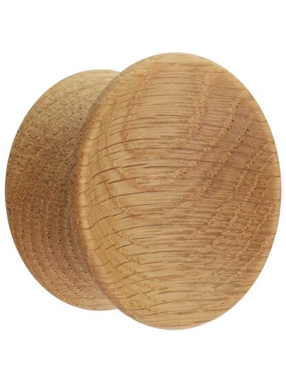 Axle Wood Drawer Knob - 2 3/16 inch Diameter in Oak.