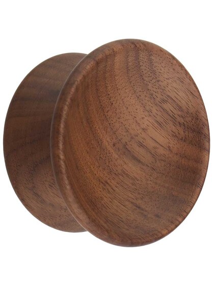 Axle Wood Drawer Knob - 2 3/16 inch Diameter in Walnut.
