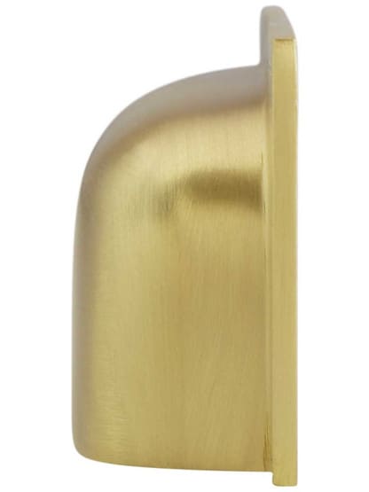 Alternate View of Rectangular Cast-Brass Bin Pull - 3 inch or 3 3/4 inch Center-to-Center.