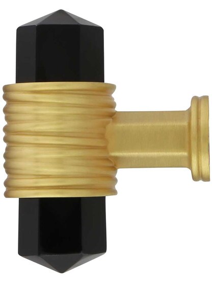 Alternate View of Chrysalis Black Glass T-Knob - 1 7/8 X 3/4-Inch.