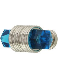 Chrysalis Cerulean Blue Glass T-Knob - 1 7/8 X 3/4-Inch