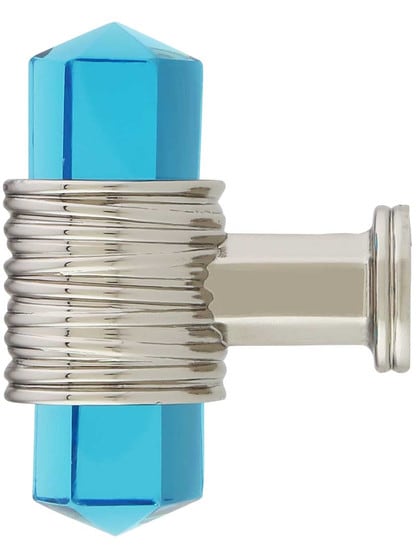 Alternate View of Chrysalis Cerulean Blue Glass T-Knob - 1 7/8 X 3/4-Inch.