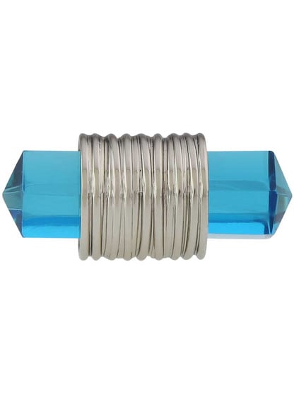 Alternate View 2 of Chrysalis Cerulean Blue Glass T-Knob - 1 7/8 X 3/4-Inch.