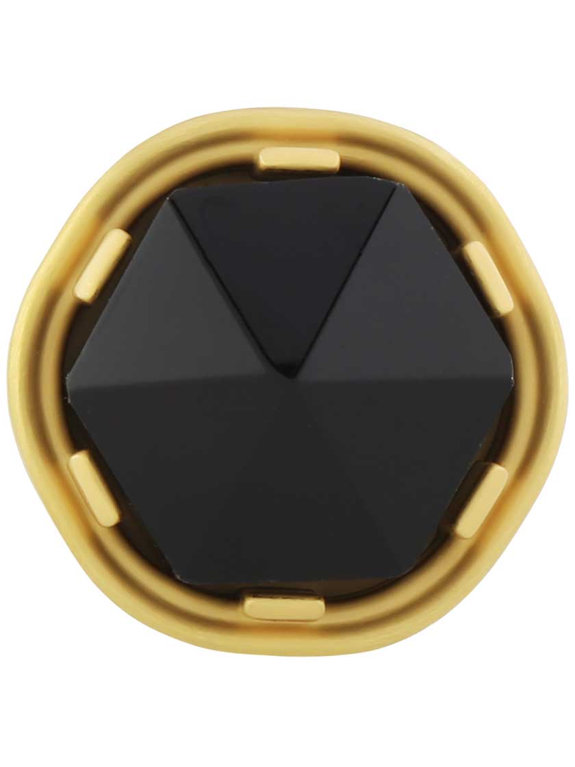 Chrysalis Black Glass Round Knob - 1 3/16-Inch Diameter