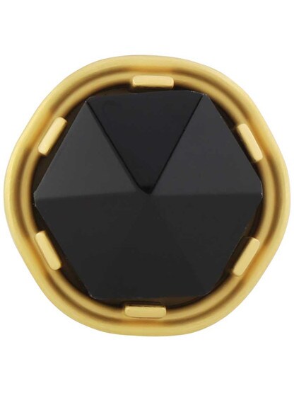 Alternate View 2 of Chrysalis Black Glass Round Knob - 1 3/16-Inch Diameter.