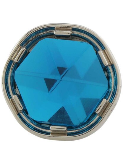Alternate View 2 of Chrysalis Cerulean Blue Glass Round Knob - 1 3/16-Inch Diameter.
