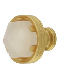 Chrysalis Frosted Glass Round Knob - 1 3/16-Inch Diameter.