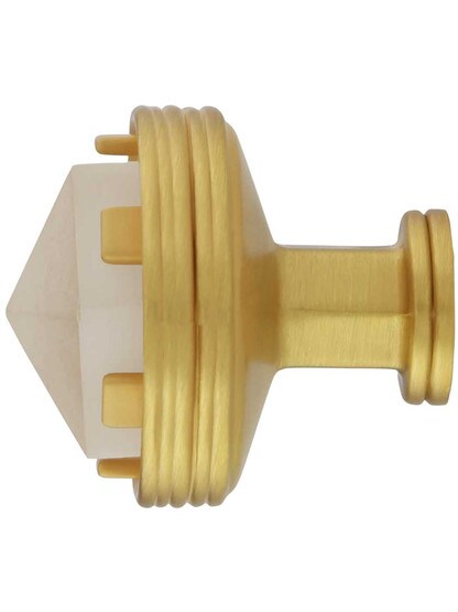 Alternate View of Chrysalis Frosted Glass Round Knob - 1 3/16-Inch Diameter.