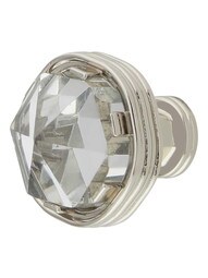 Chrysalis Clear Glass Round Knob - 1 3/16-Inch Diameter.