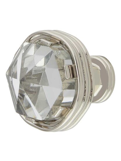 Chrysalis Clear Glass Round Knob - 1 3/16-Inch Diameter.