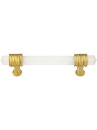 Chrysalis Frosted Glass Pull - 3 3/4-Inch Center-to-Center