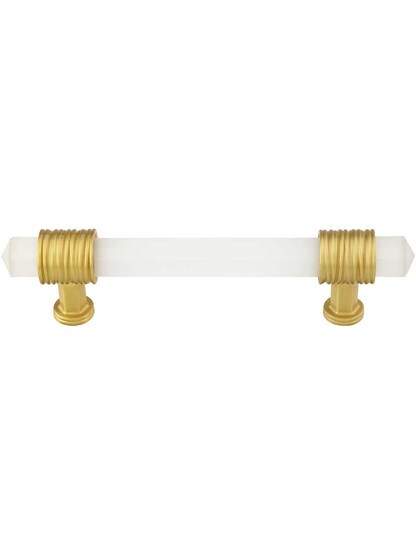 Chrysalis Frosted Glass Pull - 3 3/4-Inch Center-to-Center .