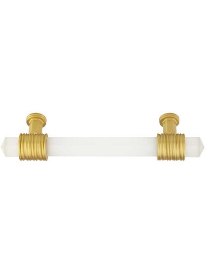 Alternate View 2 of Chrysalis Frosted Glass Pull - 3 3/4-Inch Center-to-Center .