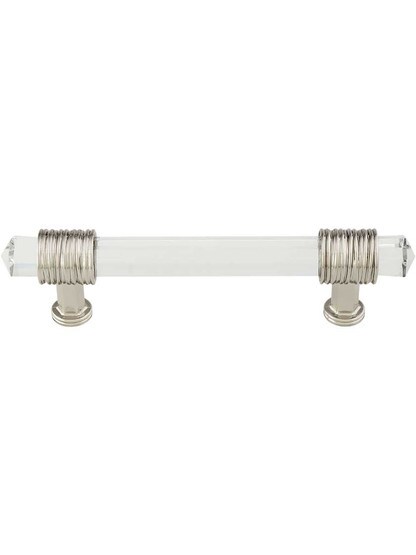 Chrysalis Clear Glass Pull - 3 3/4-Inch Center-to-Center .