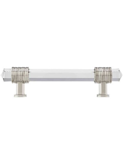 Alternate View of Chrysalis Clear Glass Pull - 3 3/4-Inch Center-to-Center .