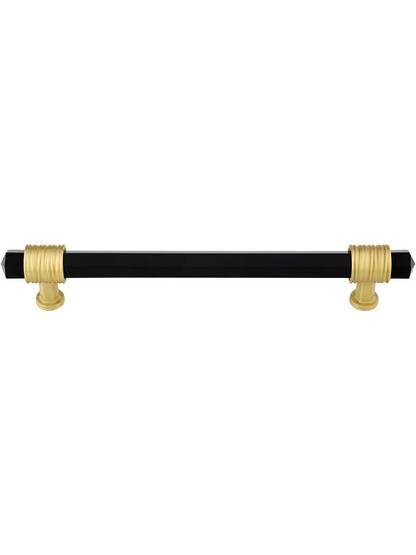 Chrysalis Black Glass Pull - 6 5/16-Inch Center-to-Center .