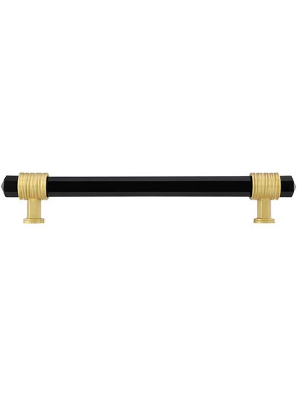 Alternate View of Chrysalis Black Glass Pull - 6 5/16-Inch Center-to-Center .