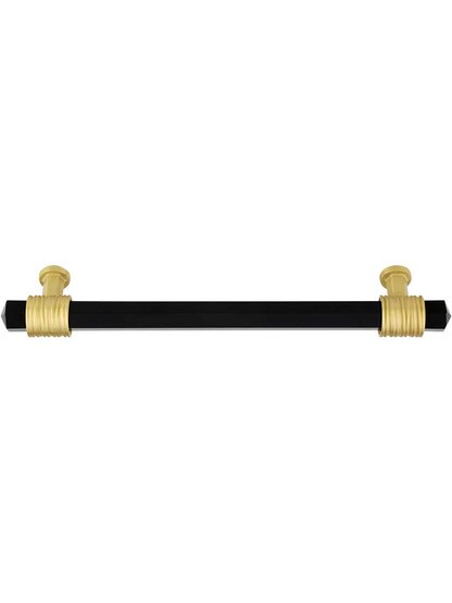 Alternate View 2 of Chrysalis Black Glass Pull - 6 5/16-Inch Center-to-Center .