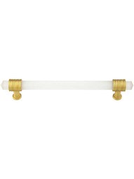 Chrysalis Frosted Glass Pull - 6 5/16-Inch Center-to-Center