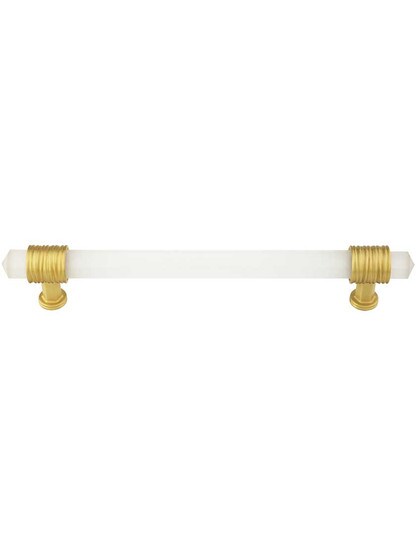 Chrysalis Frosted Glass Pull - 6 5/16-Inch Center-to-Center .