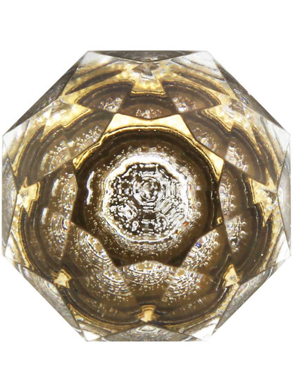 Lead Free German Crystal Diamond Cut Knob With Solid Brass Base