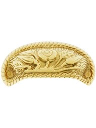4" Rope & Roses Bin Pull - 3 1/4" Center-to-Center