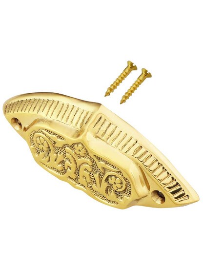 Alternate View 2 of 4 1/4 inch Floral Victorian Bin Pull