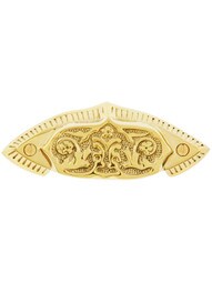 4 1/4" Floral Victorian Bin Pull - 3" Center-to-Center