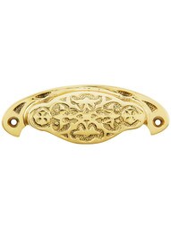 4 3/8" Eastlake Gothic Bin Pull - 3 9/16" Center-to-Center