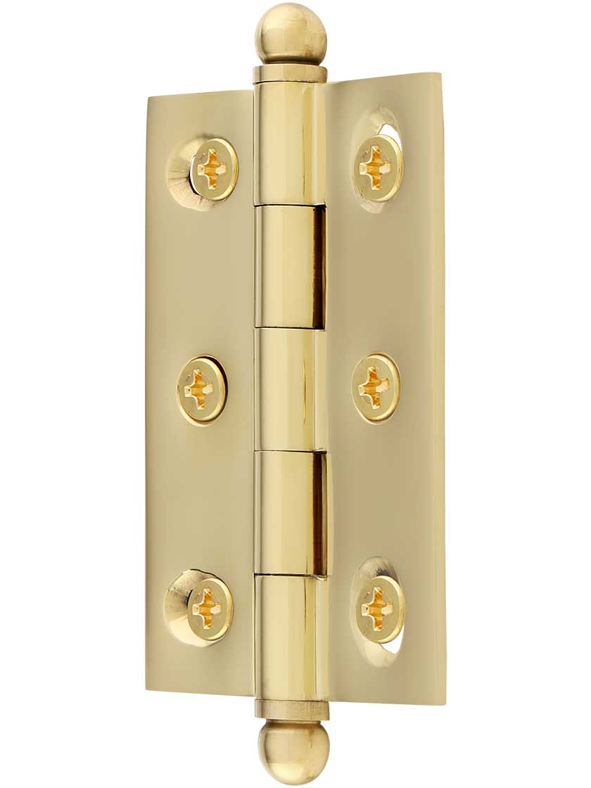 Alternate View of Pair of Ball Tip Cabinet Hinges - 2 1/2 x 1 3/4-Inch.
