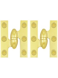 Pair of Premium Olive Knuckle Cabinet Hinges - 2 inch x 1 1/2 inch