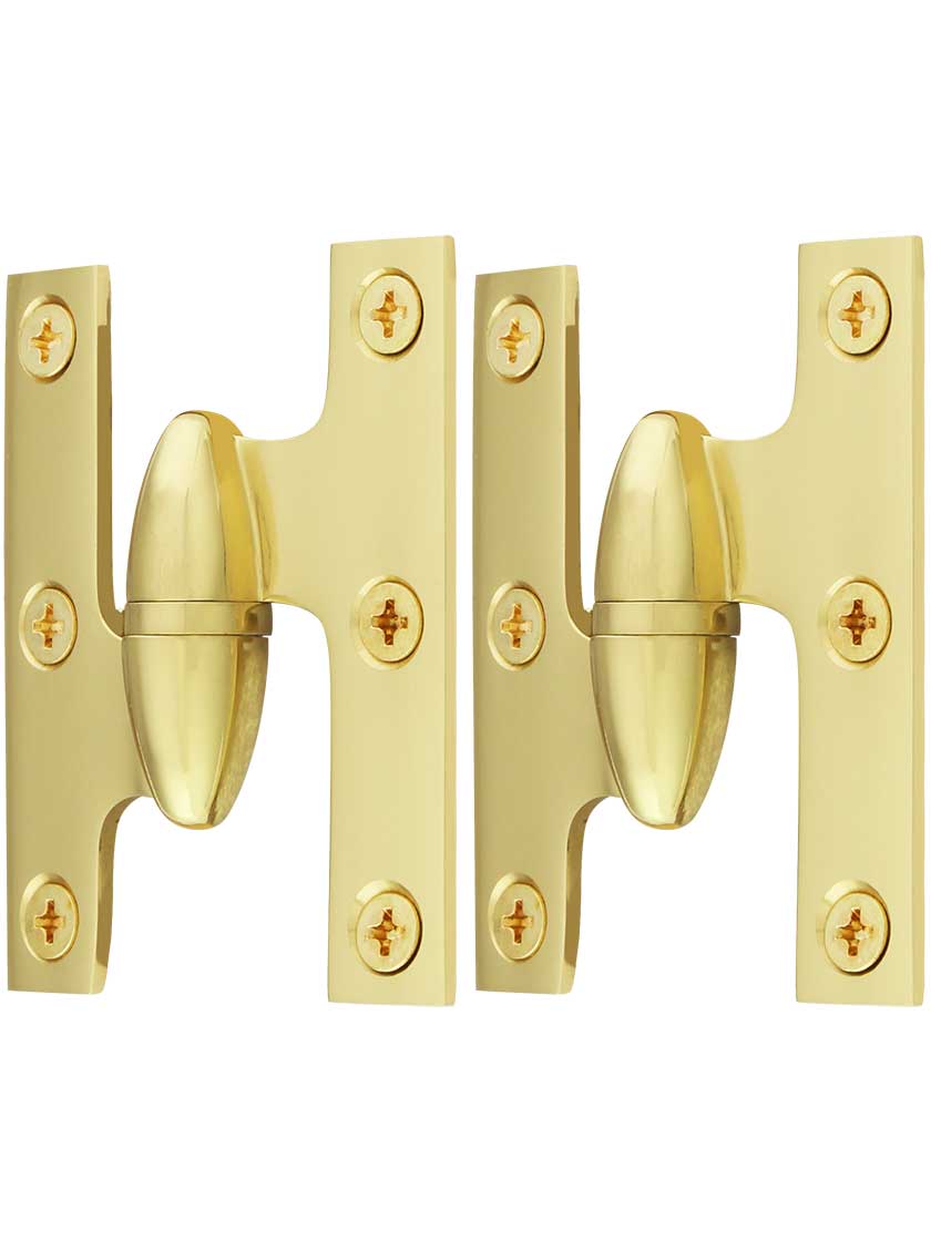 Alternate View of Pair of Premium Olive Knuckle Cabinet Hinges - 2 1/2 inch x 2 inch