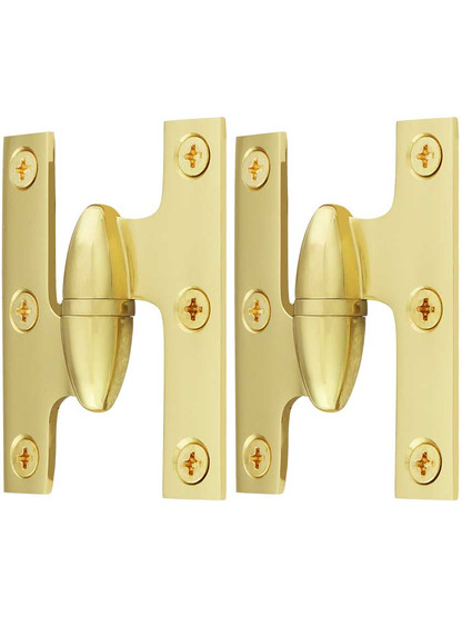 Alternate View of Pair of Premium Olive Knuckle Cabinet Hinges - 2 1/2 inch x 2 inch