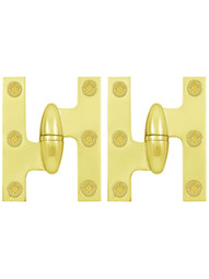 Pair of Premium Olive Knuckle Cabinet Hinges - 2 1/2 inch x 2 inch