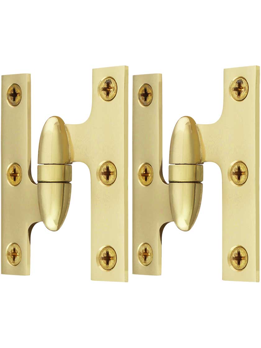 Alternate View of Pair of Premium Olive Knuckle Hinges - 3 inch x 2 1/2 inch