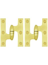 Pair of Premium Olive Knuckle Hinges - 3 inch x 2 1/2 inch