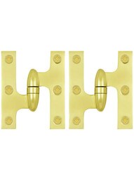 Pair of Premium Olive Knuckle Hinges - 3" x 2 1/2"