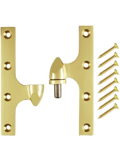 Alternate View 4 of 6 inch x 4 inch Premium Olive Knuckle Hinge
