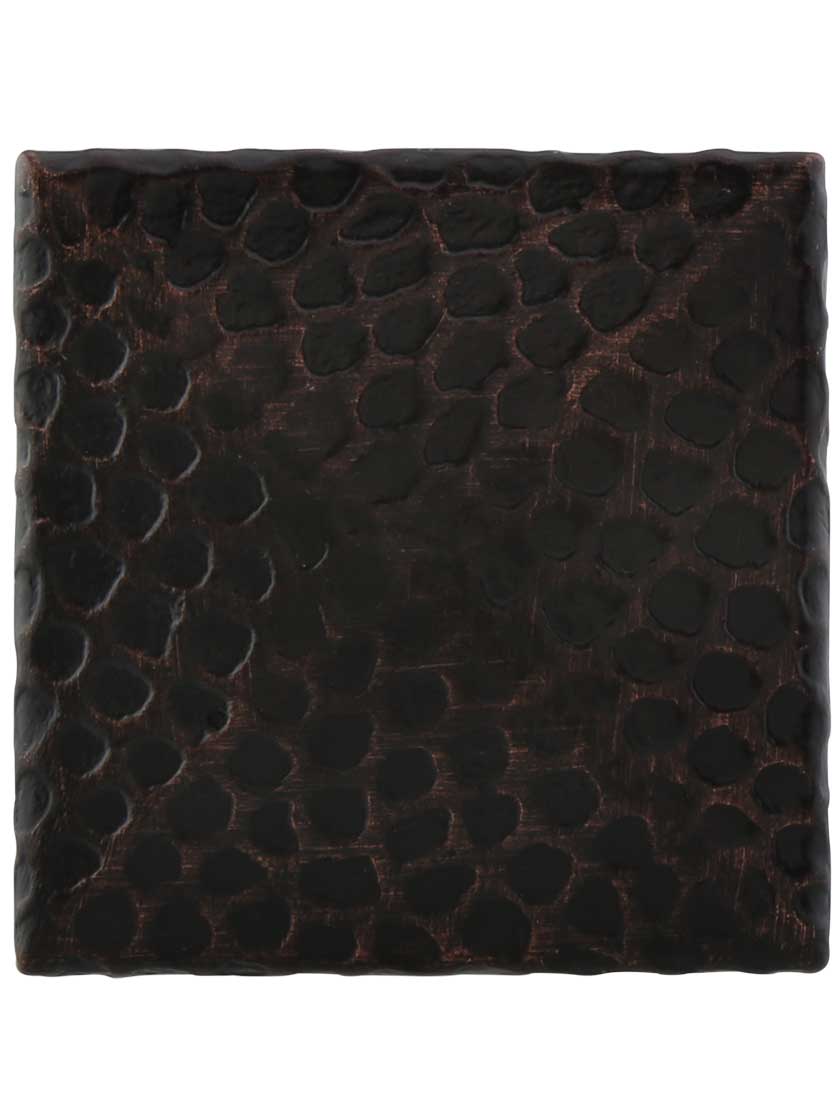 Alternate View 2 of Hammered Surface Pyramid-Style Cabinet Knob - 13/4 inch Square.