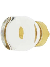 Juneau Crystal-Glass Cabinet Knob - 1 1/8" Diameter