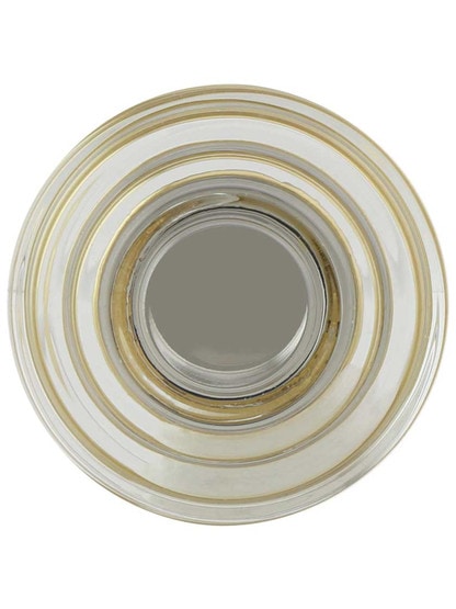 Alternate View 2 of Deco Crystal Glass Cabinet Knob - 1 1/4 inch Diameter.