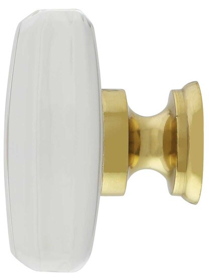 Alternate View of Windsor Crystal Glass Cabinet Knob - 1 5/8 inch x 1 1/8 inch.