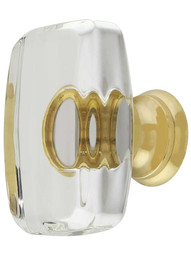 Windsor Crystal-Glass Cabinet Knob - 1 5/8" x 1 1/8"